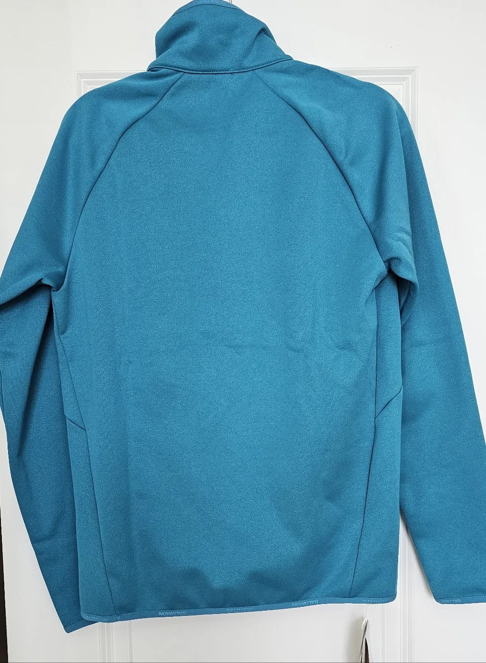 Salomon Essential Warm 1/2 Zip Fleece Men's S Teal Hiking Trail Gorpcore NWT